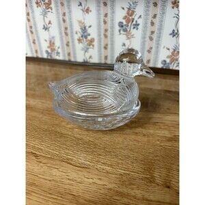 MARTHA STEWART CLEAR DUCK GIBSON COVERED DISH ON NEST~NEW~5 x 4~